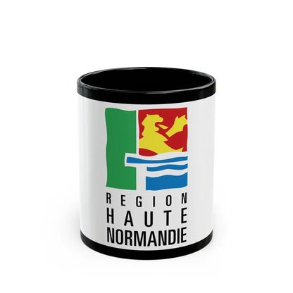 Flag of Upper Normandy France 2 - Black Coffee Mug-11oz-Go Mug Yourself