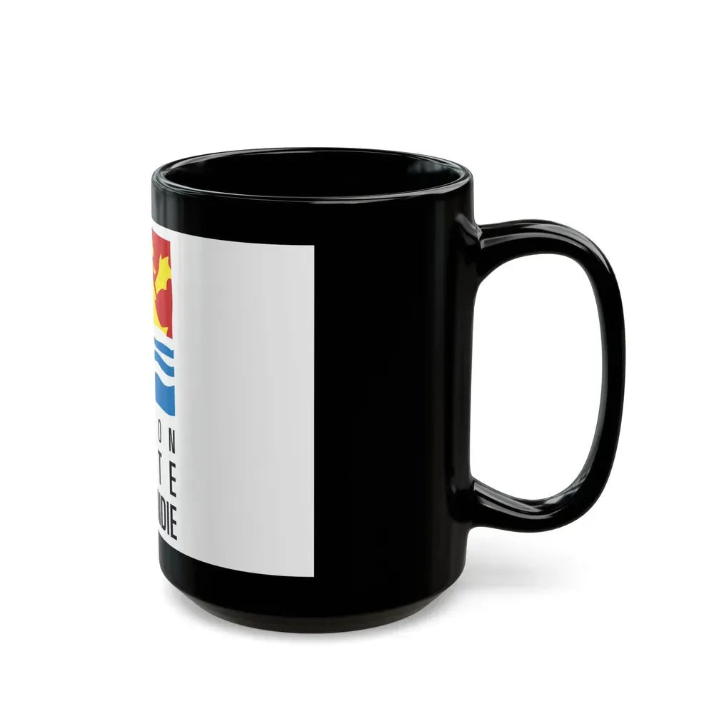 Flag of Upper Normandy France 2 - Black Coffee Mug - Go Mug Yourself