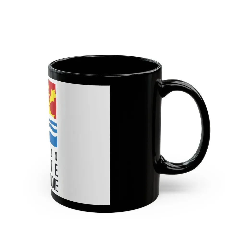 Flag of Upper Normandy France 2 - Black Coffee Mug - Go Mug Yourself