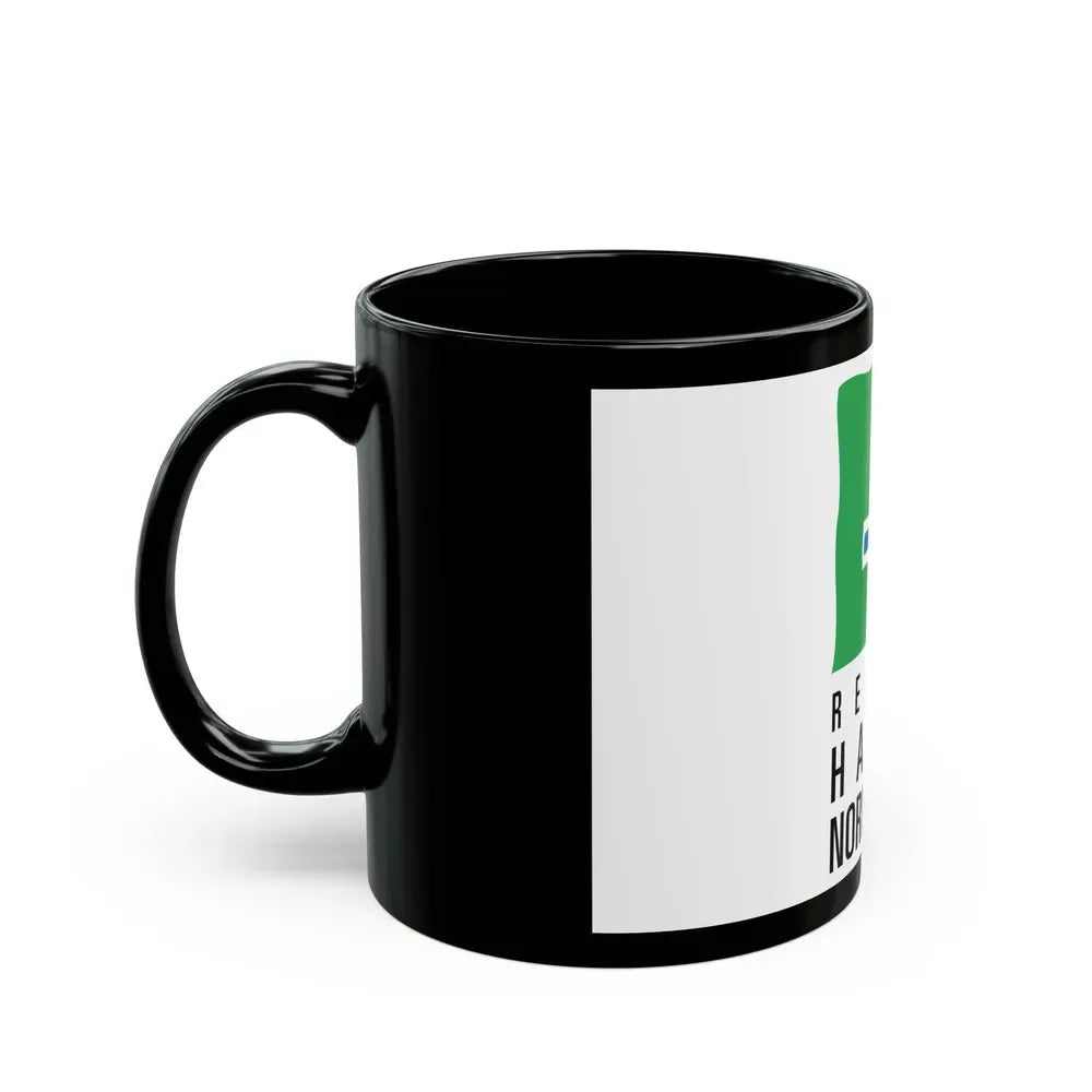 Flag of Upper Normandy France 2 - Black Coffee Mug - Go Mug Yourself