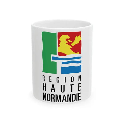 Flag of Upper Normandy France 2 - White Coffee Mug 11oz - Go Mug Yourself
