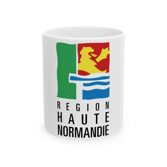 Flag of Upper Normandy France 2 - White Coffee Mug 11oz - Go Mug Yourself