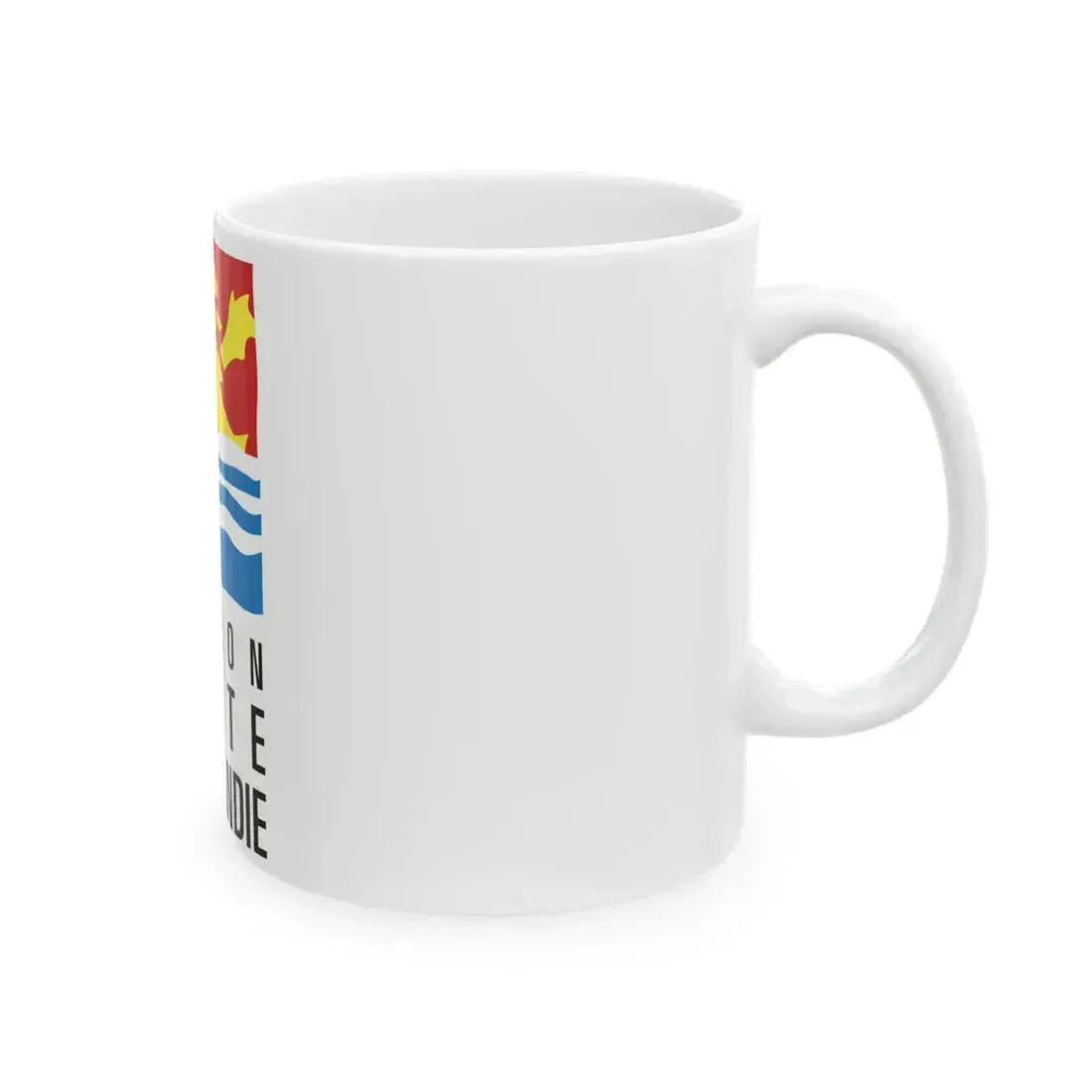 Flag of Upper Normandy France 2 - White Coffee Mug - Go Mug Yourself