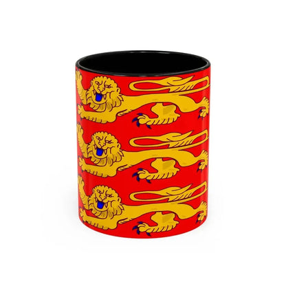 Flag of Upper Normandy France - Accent Coffee Mug 11oz Black - Go Mug Yourself