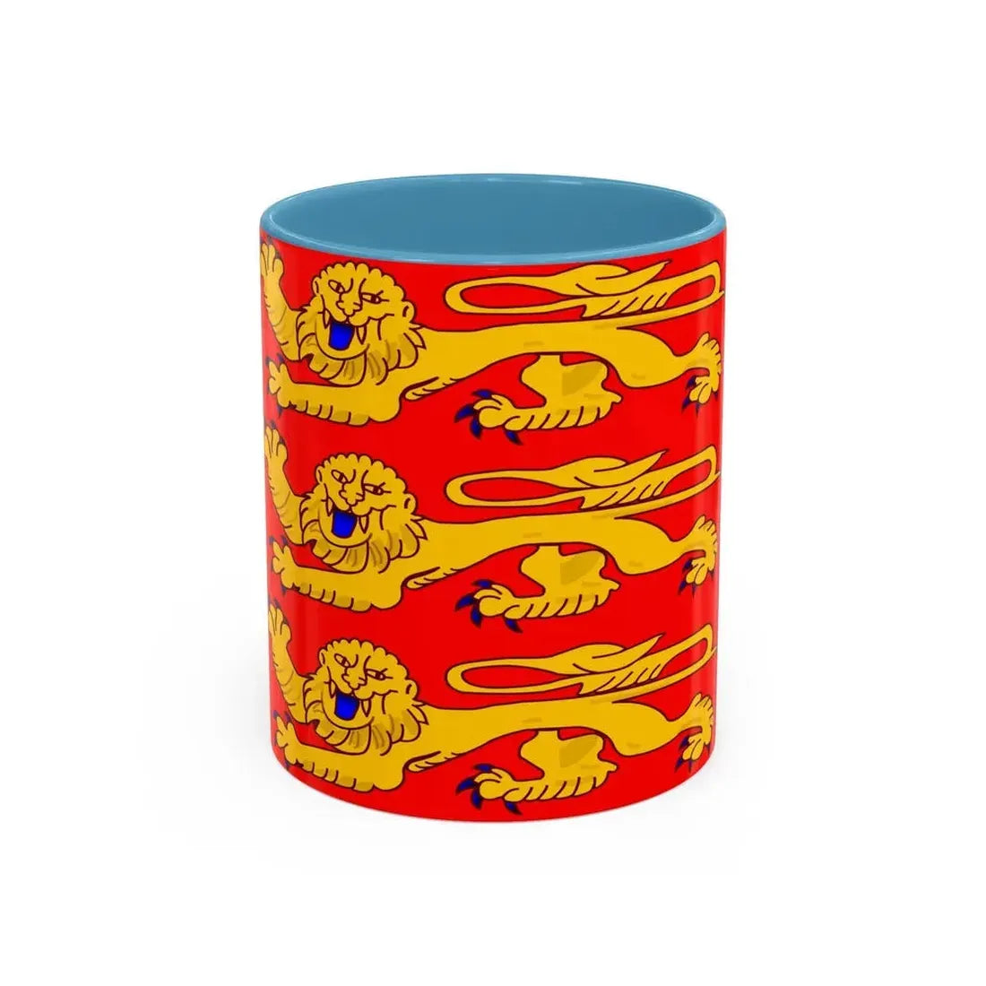 Flag of Upper Normandy France - Accent Coffee Mug 11oz Light Blue - Go Mug Yourself