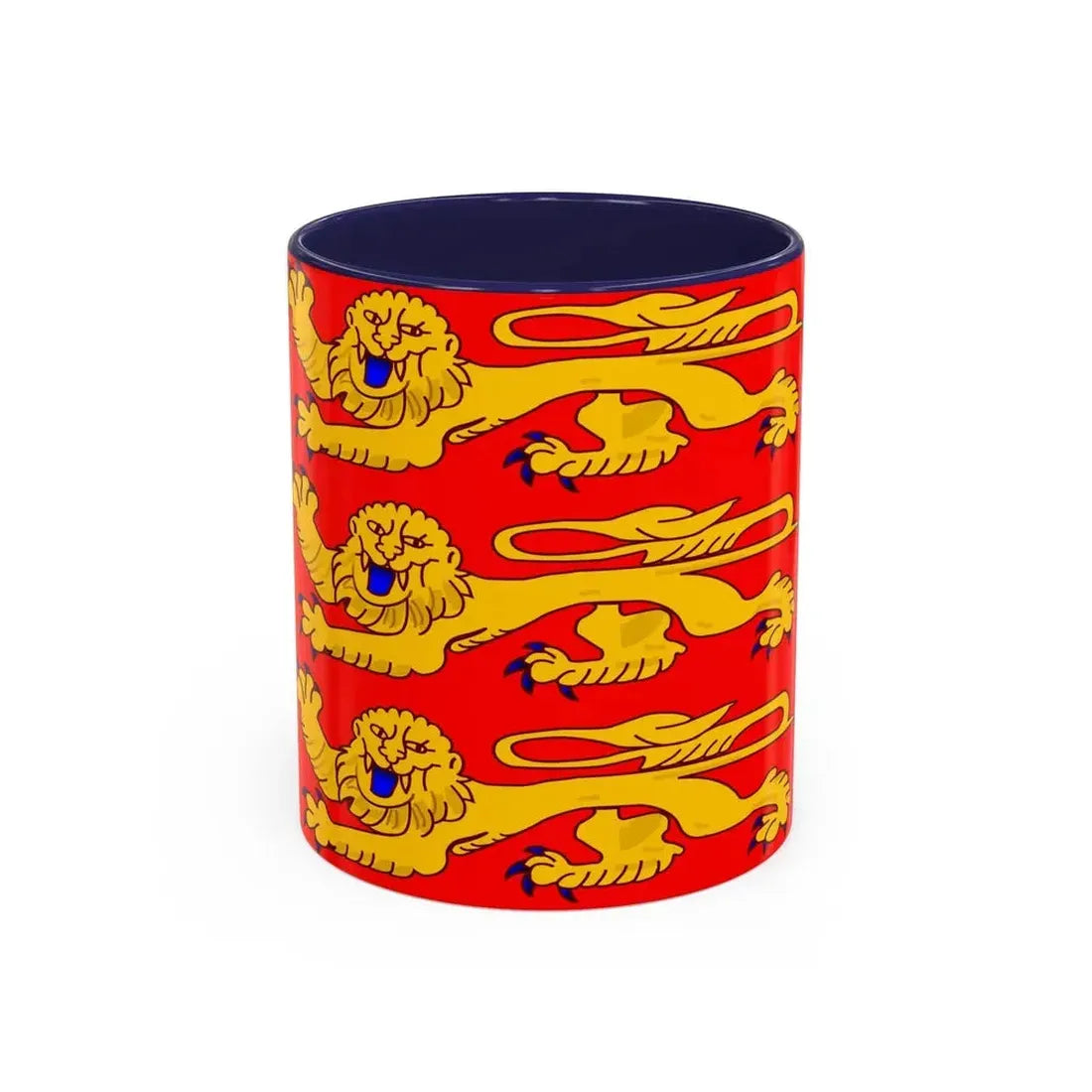 Flag of Upper Normandy France - Accent Coffee Mug 11oz Navy - Go Mug Yourself