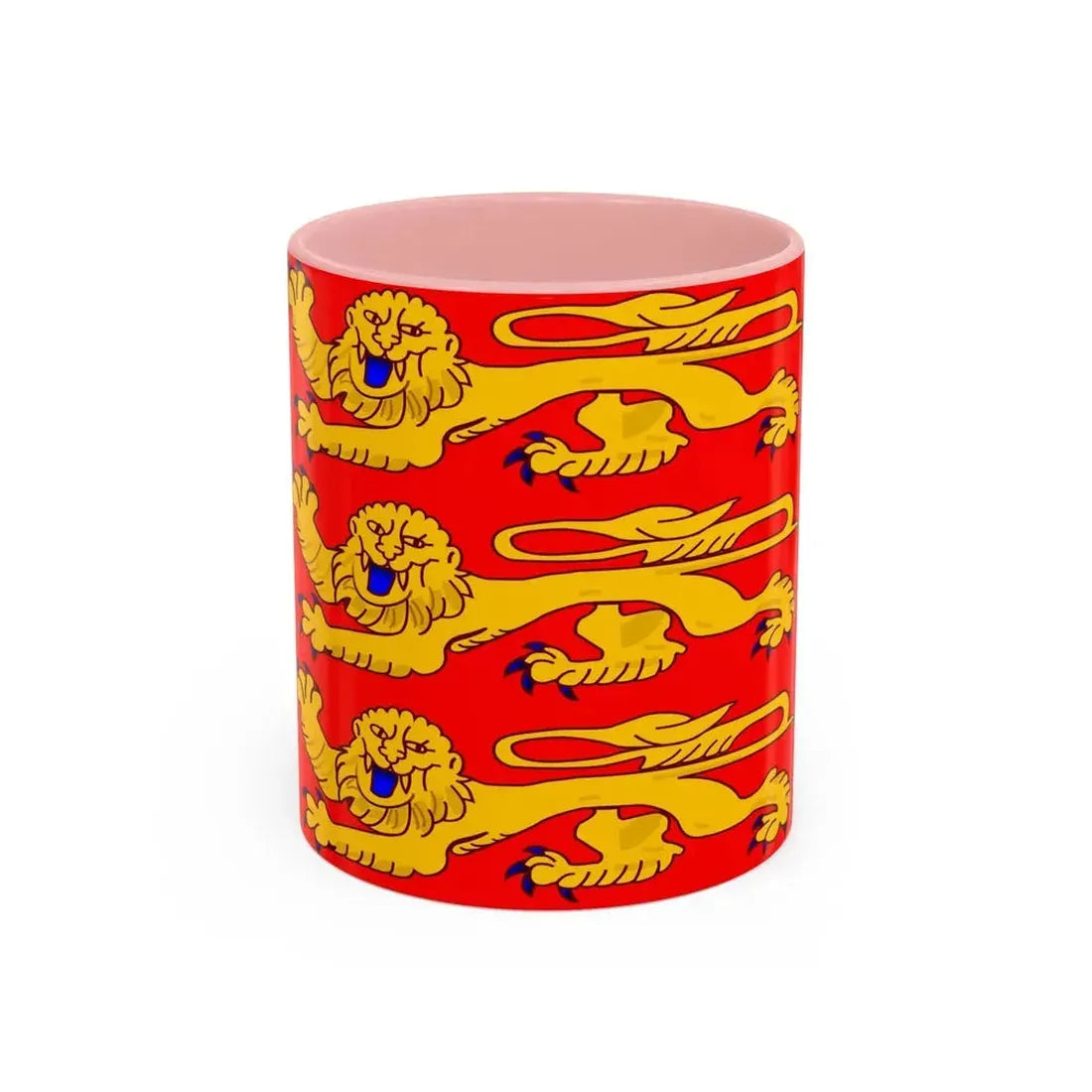 Flag of Upper Normandy France - Accent Coffee Mug 11oz Pink - Go Mug Yourself