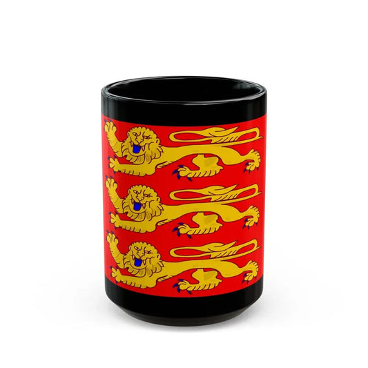 Flag of Upper Normandy France - Black Coffee Mug 15oz - Go Mug Yourself