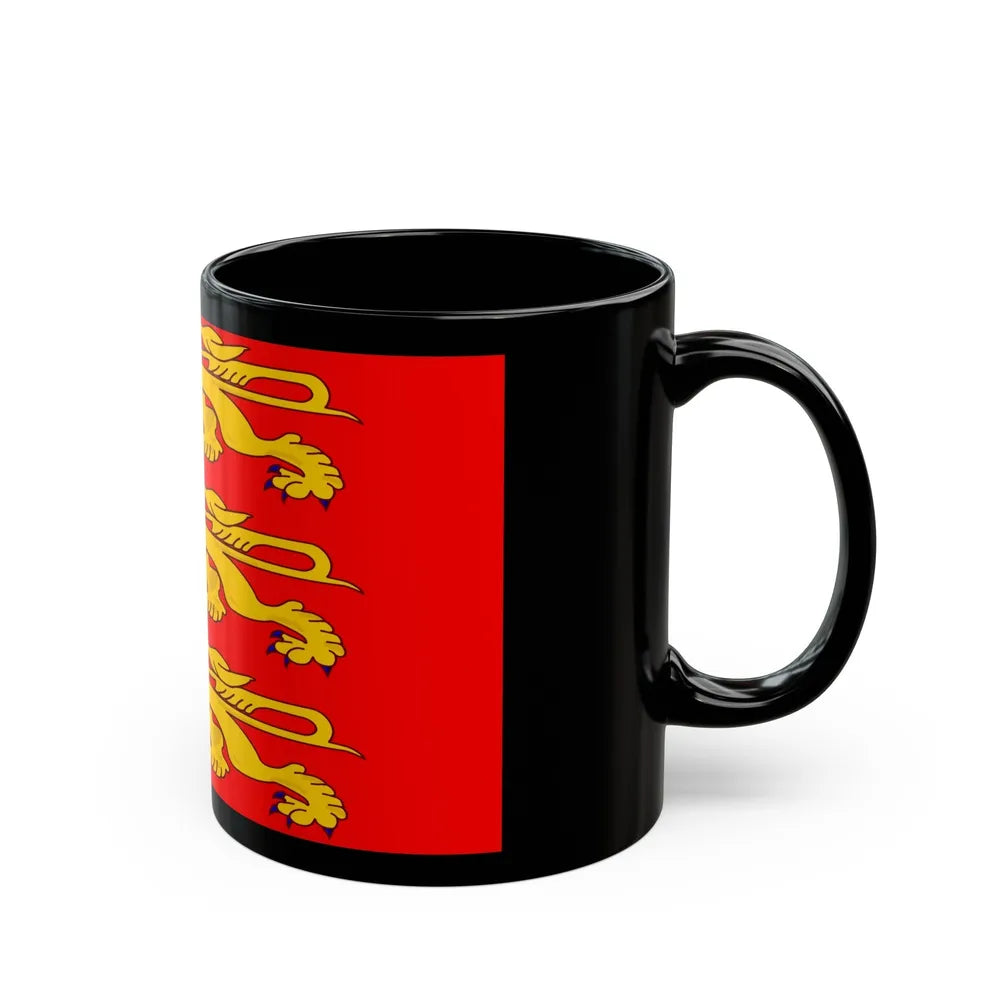 Flag of Upper Normandy France - Black Coffee Mug-Go Mug Yourself