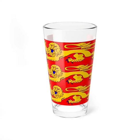 Flag of Upper Normandy France - Pint Glass 16oz 16oz - Go Mug Yourself
