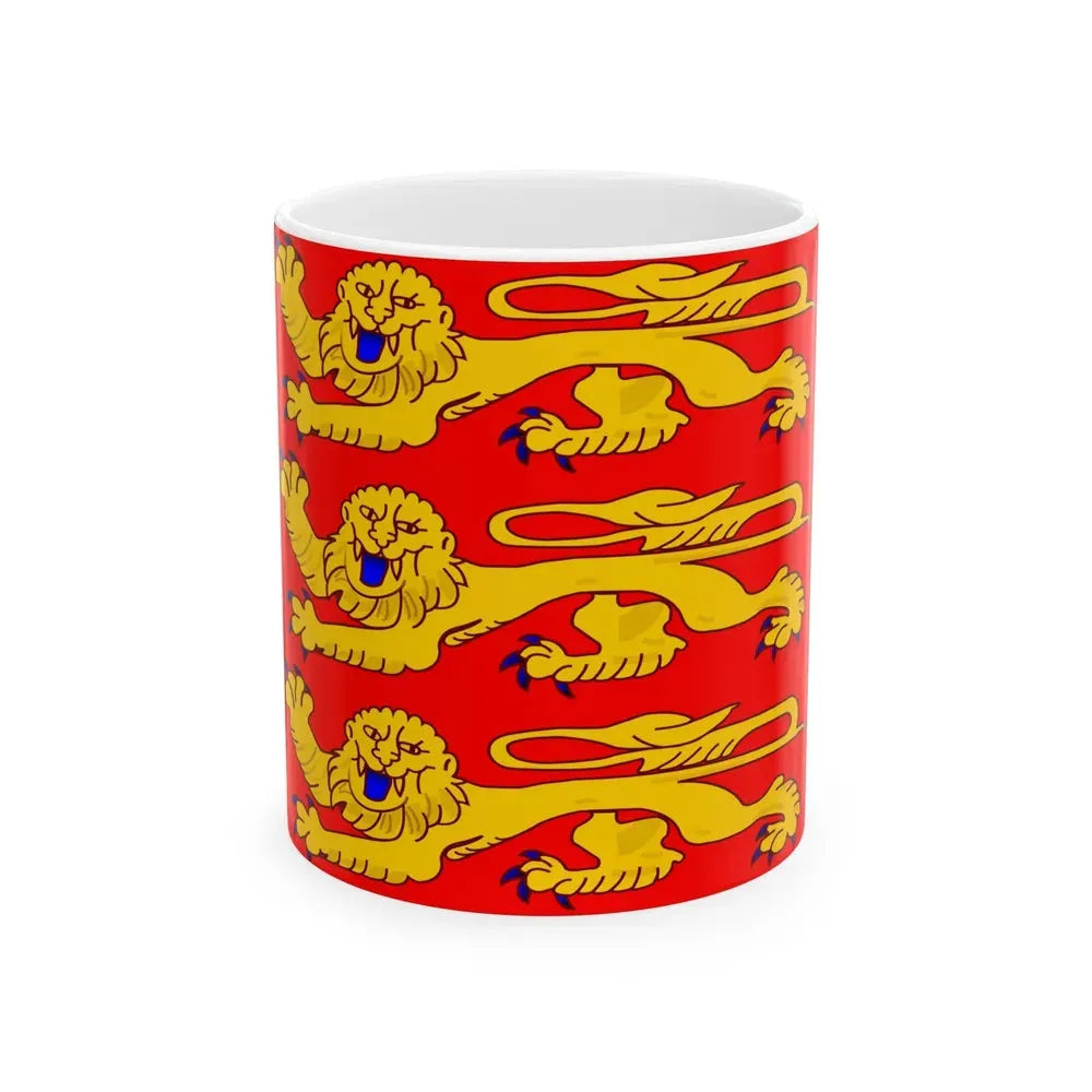 Flag of Upper Normandy France - White Coffee Mug 11oz - Go Mug Yourself