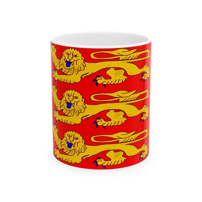Flag of Upper Normandy France - White Coffee Mug 11oz - Go Mug Yourself