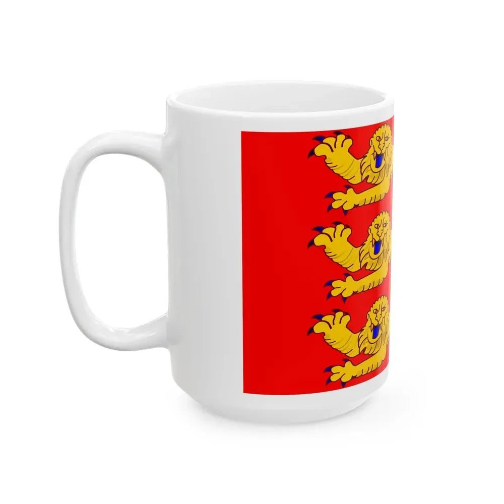 Flag of Upper Normandy France - White Coffee Mug - Go Mug Yourself