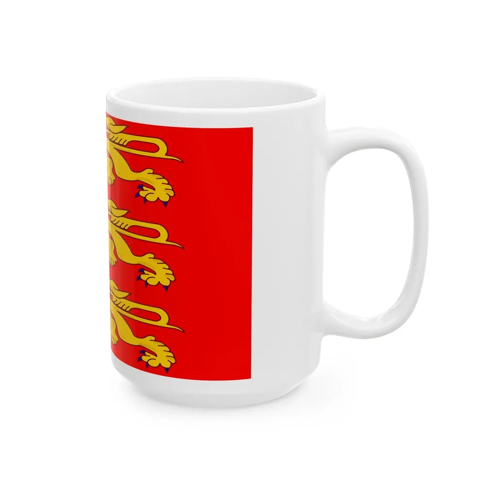 Flag of Upper Normandy France - White Coffee Mug-Go Mug Yourself