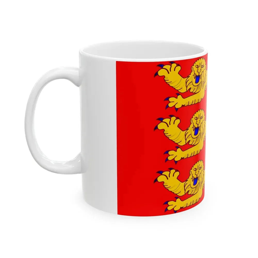 Flag of Upper Normandy France - White Coffee Mug - Go Mug Yourself