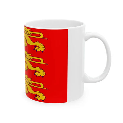 Flag of Upper Normandy France - White Coffee Mug-Go Mug Yourself