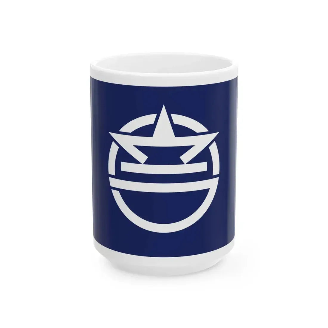 Flag of Urasoe Okinawa (Japan) White Coffee Mug 15oz - Go Mug Yourself