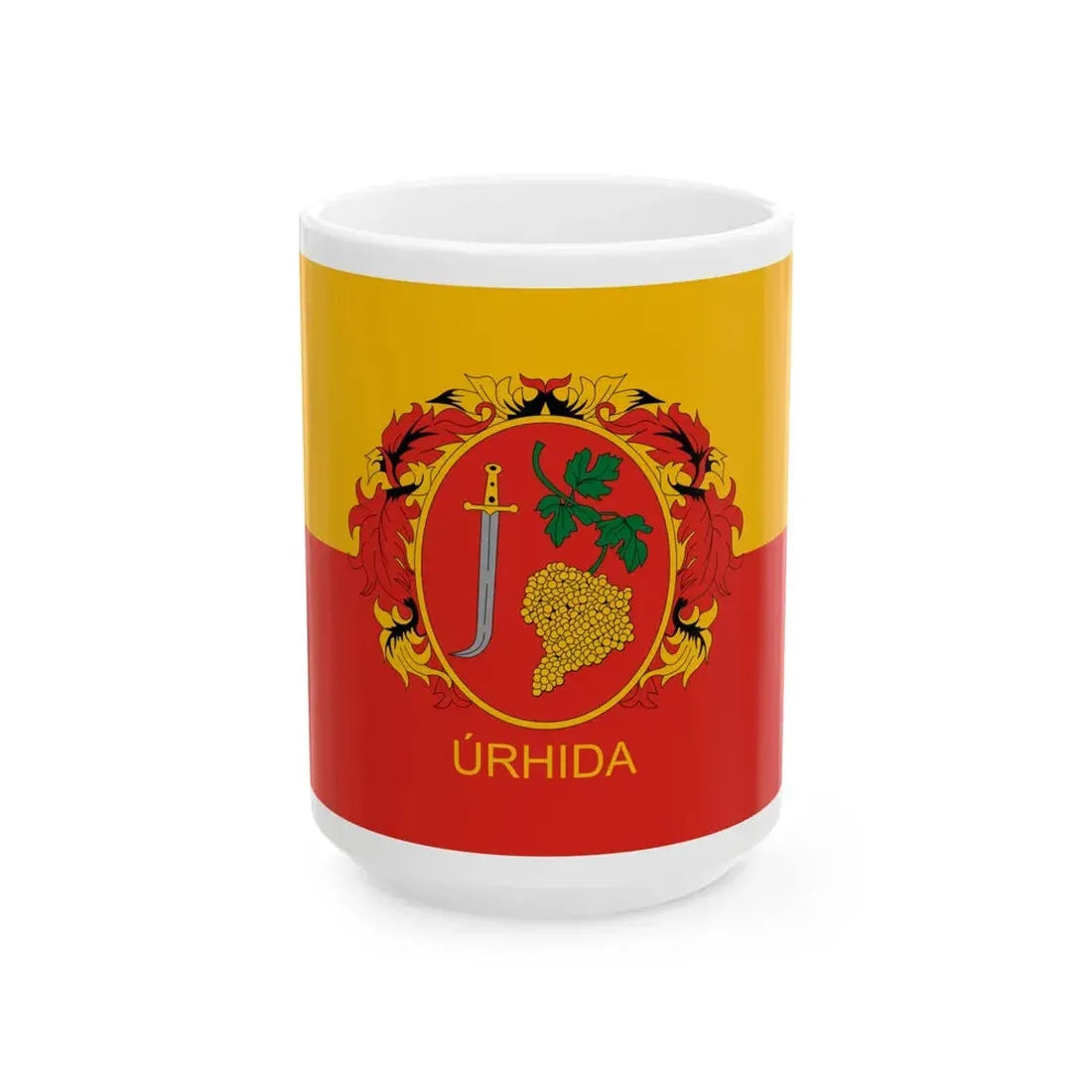 Flag of Urhida (Hungary) White Coffee Mug 15oz - Go Mug Yourself