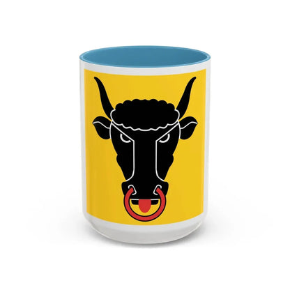 Flag of Uri Switzerland - Accent Coffee Mug 15oz Light Blue - Go Mug Yourself