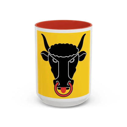 Flag of Uri Switzerland - Accent Coffee Mug 15oz Red - Go Mug Yourself