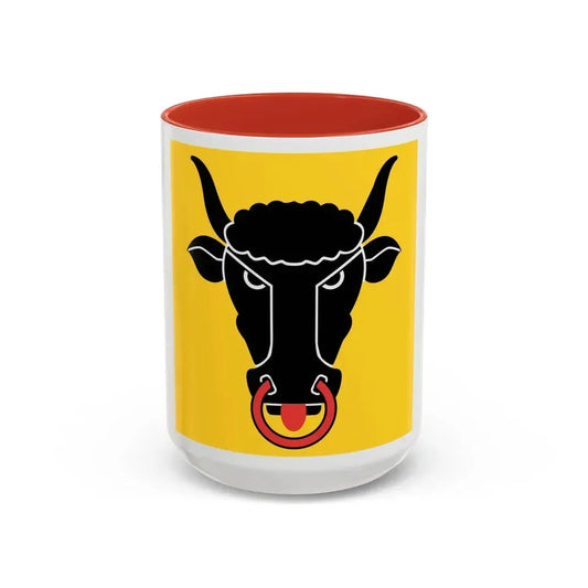 Flag of Uri Switzerland - Accent Coffee Mug 15oz Red - Go Mug Yourself
