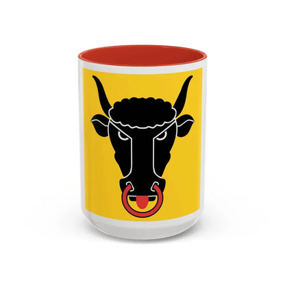 Flag of Uri Switzerland - Accent Coffee Mug 15oz Red - Go Mug Yourself