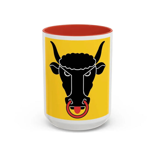 Flag of Uri Switzerland - Accent Coffee Mug 15oz Red - Go Mug Yourself