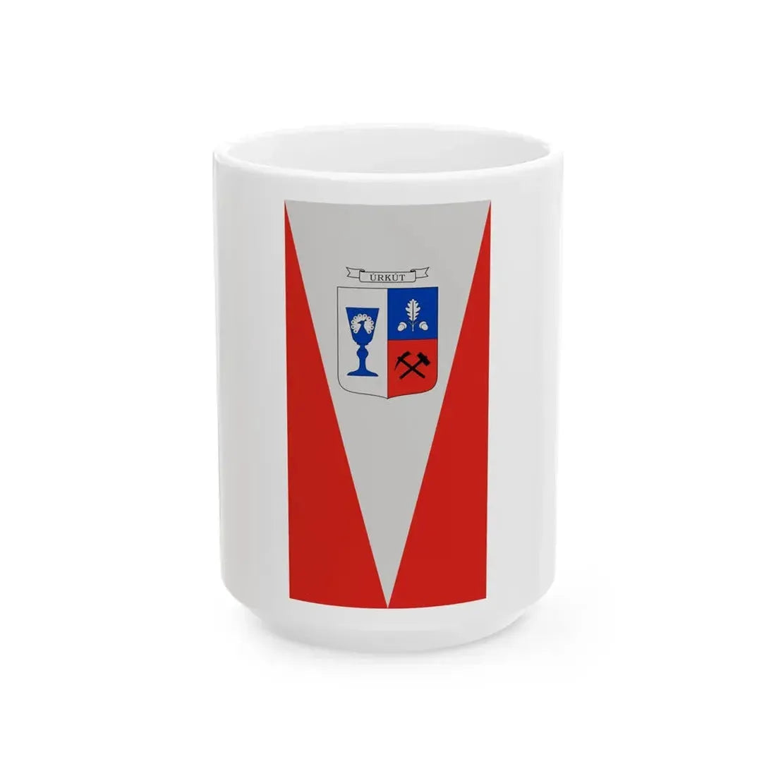 Flag of Urkut (Hungary) White Coffee Mug 15oz - Go Mug Yourself