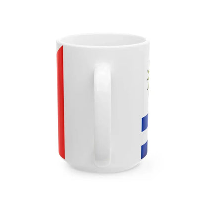 Flag of Uruguay and France (France) White Coffee Mug - Go Mug Yourself