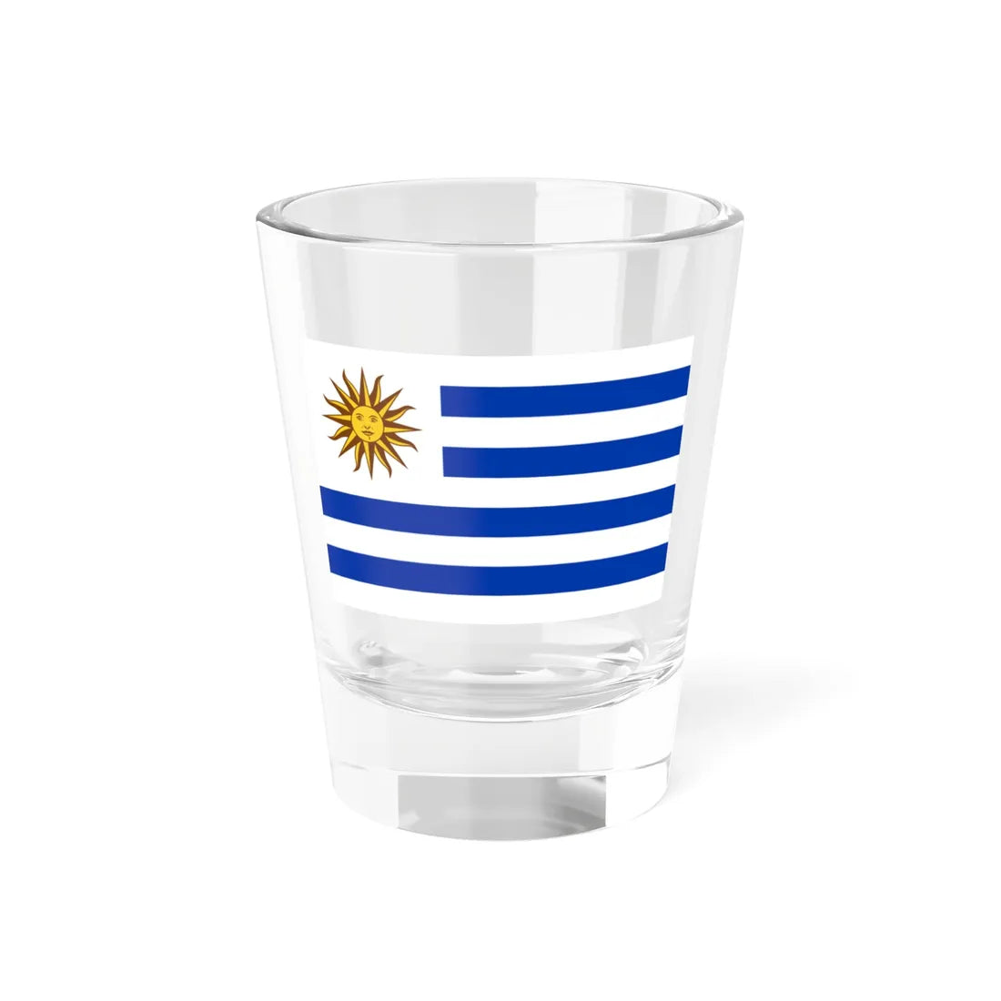 Flag of Uruguay Sun of May variant 3 (Uruguay) Shot Glass 1.5oz 1.5oz - Go Mug Yourself