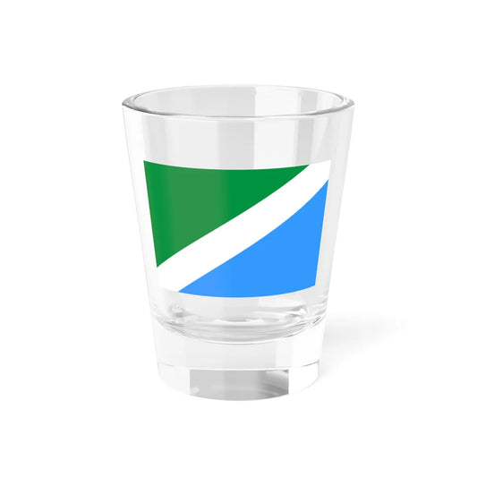 Flag of Ussolie-Sibirskoye Irkutsk oblast old (Russia) Shot Glass 1.5oz 1.5oz - Go Mug Yourself