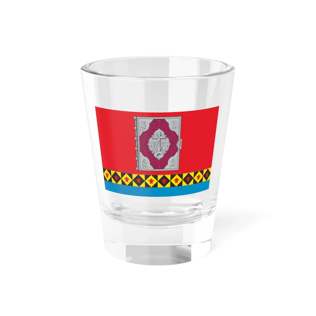 Flag of Ust-Tsilemsky rayon (Russia) Shot Glass 1.5oz 1.5oz - Go Mug Yourself