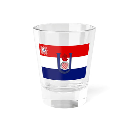 Flag of Ustaše (Croatia) Shot Glass 1.5oz 1.5oz - Go Mug Yourself