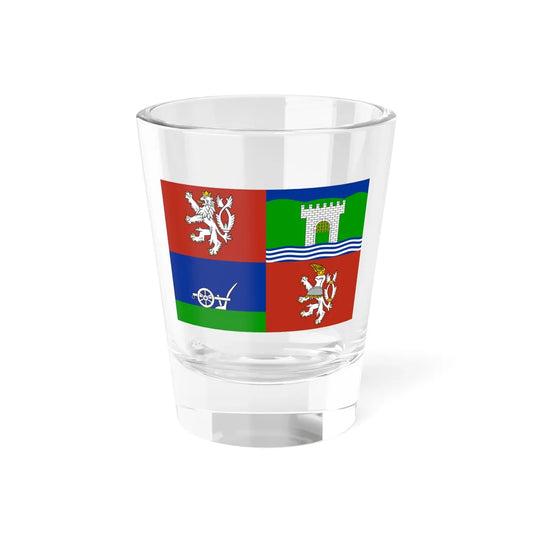 Flag of Usti nad Labem Region (Czech Republic) Shot Glass 1.5oz 1.5oz - Go Mug Yourself