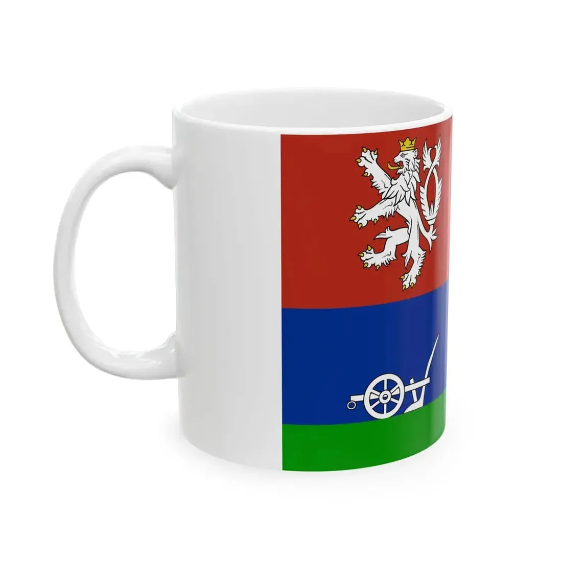 Flag of Usti nad Labem Region (Czech Republic) White Coffee Mug - Go Mug Yourself