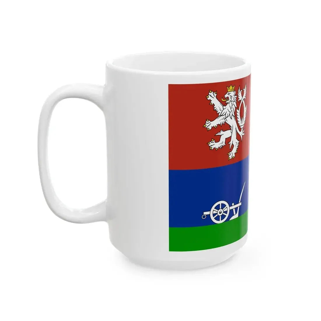 Flag of Usti nad Labem Region (Czech Republic) White Coffee Mug - Go Mug Yourself