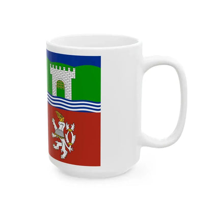 Flag of Usti nad Labem Region (Czech Republic) White Coffee Mug - Go Mug Yourself