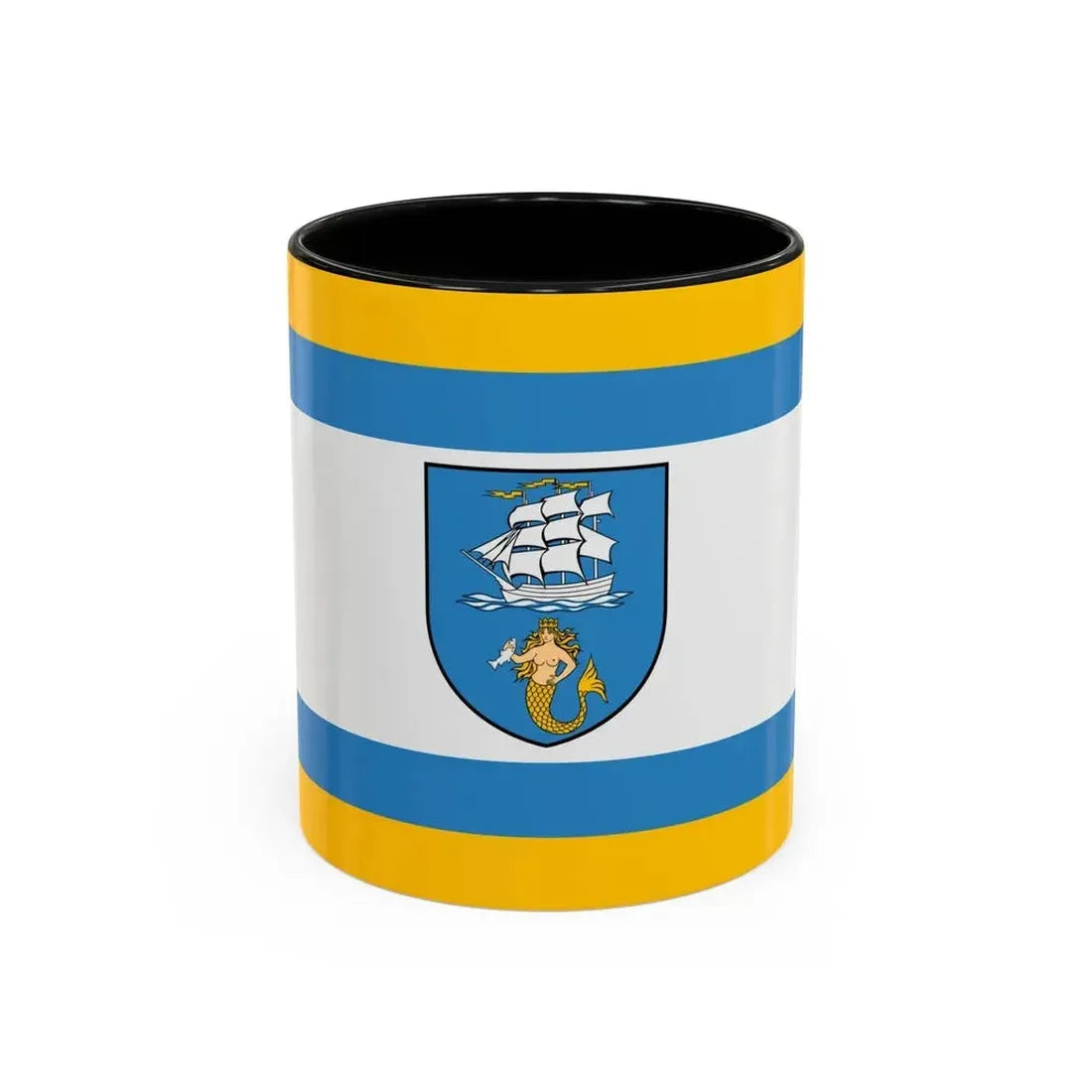 Flag of Ustka Poland - Accent Coffee Mug 11oz Black - Go Mug Yourself