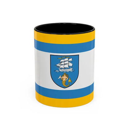 Flag of Ustka Poland - Accent Coffee Mug 11oz Black - Go Mug Yourself