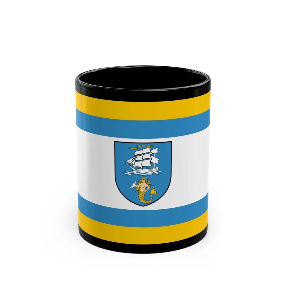 Flag of Ustka Poland - Black Coffee Mug 11oz - Go Mug Yourself