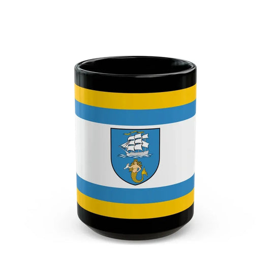 Flag of Ustka Poland - Black Coffee Mug 15oz - Go Mug Yourself