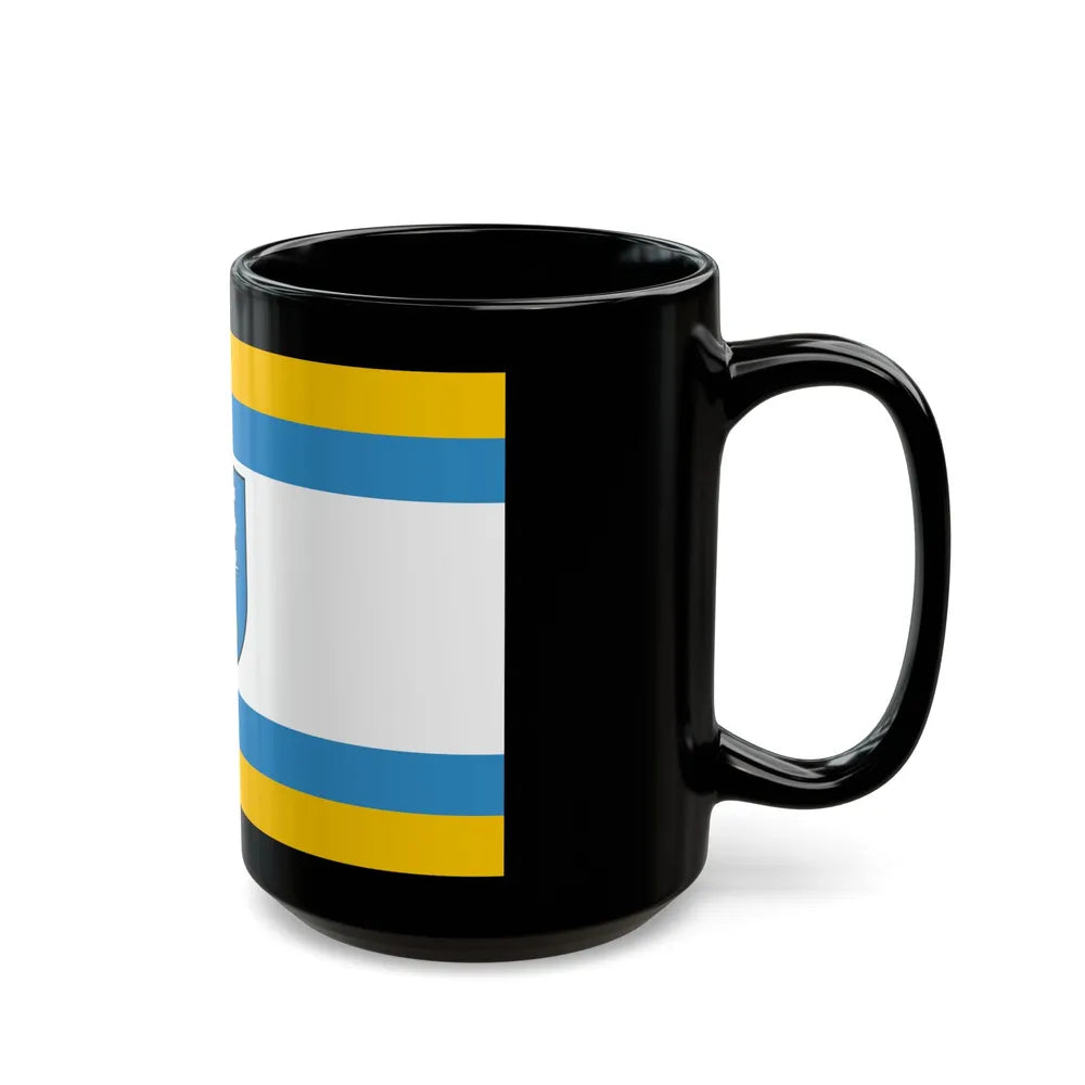 Flag of Ustka Poland - Black Coffee Mug-Go Mug Yourself