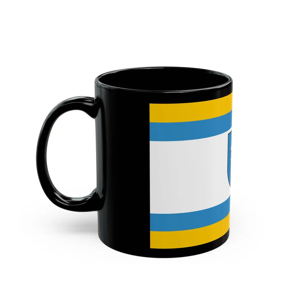 Flag of Ustka Poland - Black Coffee Mug-Go Mug Yourself