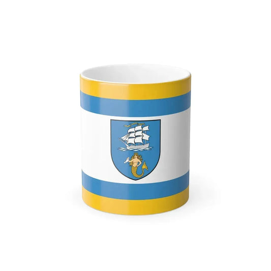 Flag of Ustka Poland - Color Changing Coffee Mug 11oz - Go Mug Yourself