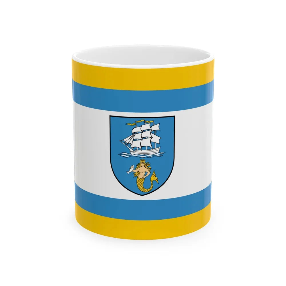 Flag of Ustka Poland - White Coffee Mug-11oz-Go Mug Yourself