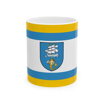 Flag of Ustka Poland - White Coffee Mug 11oz - Go Mug Yourself