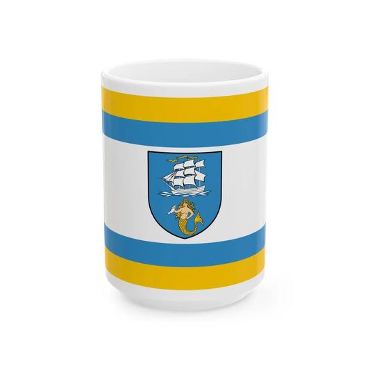 Flag of Ustka Poland - White Coffee Mug-15oz-Go Mug Yourself