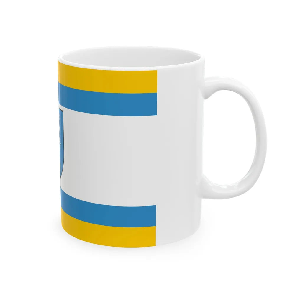 Flag of Ustka Poland - White Coffee Mug-Go Mug Yourself