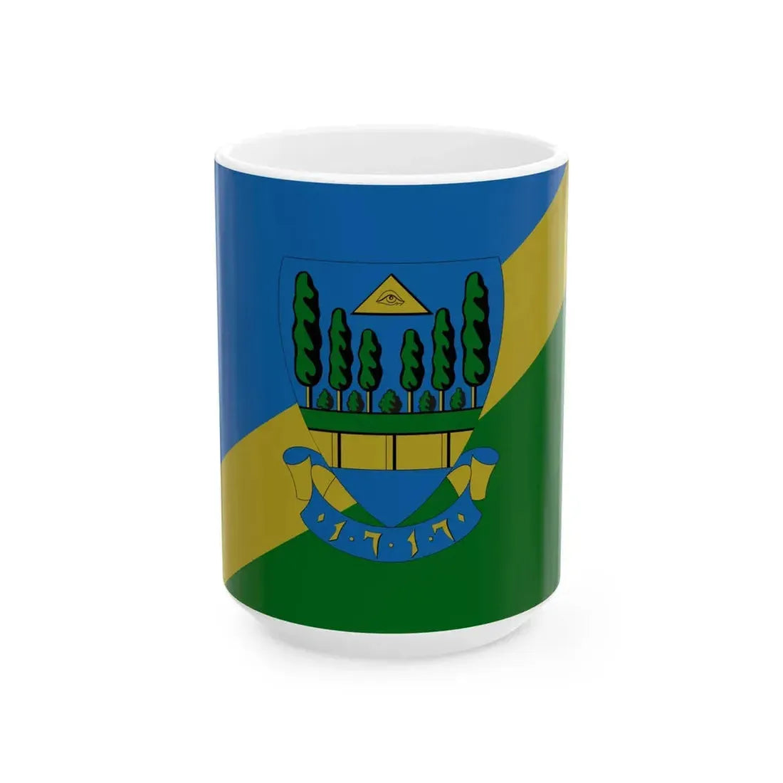 Flag of Uszod (Hungary) White Coffee Mug 15oz - Go Mug Yourself