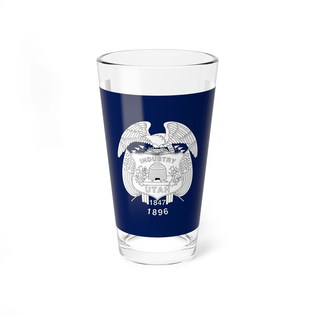 Flag of Utah 1911-1913 (United States) Pint Glass 16oz 16oz - Go Mug Yourself